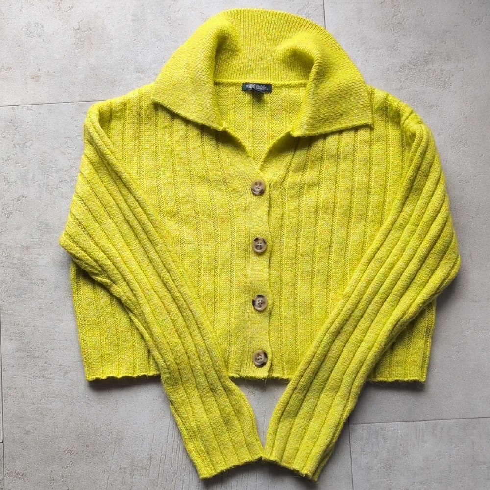 Wild Fable Lime Button-Up Cardigan